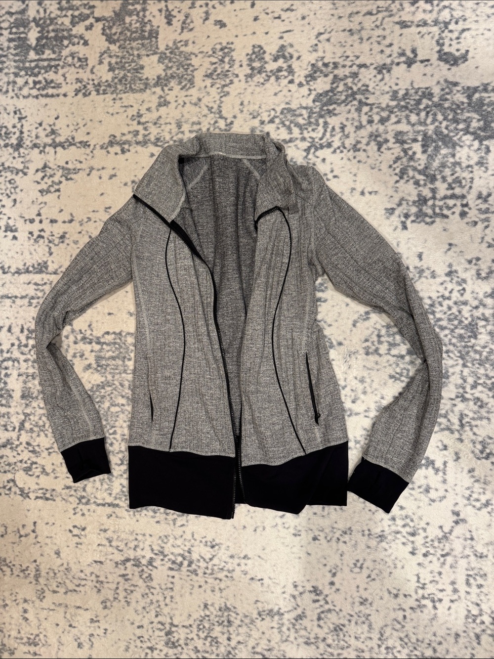 lululemon athletica ghost herringbone Full-Zip Jacket with Black Trim